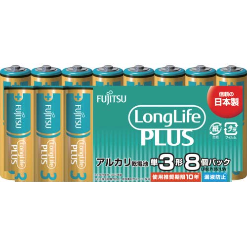 FDK アルカリ乾電池単3 Long Life Plus 8個パック LR6LP(8S)