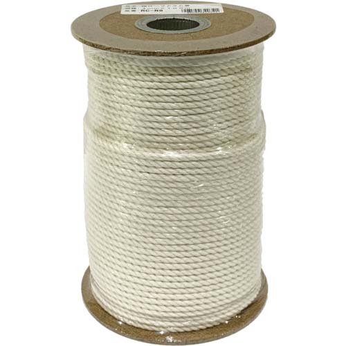 ユタカメイク ロープ 綿ロープドラム巻 4mm×100m PRC-N8