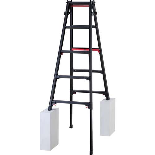 ハセガワ 脚部伸縮式アルミはしご兼用脚立 RYRLB型 5段(10770) RYRLB-15
