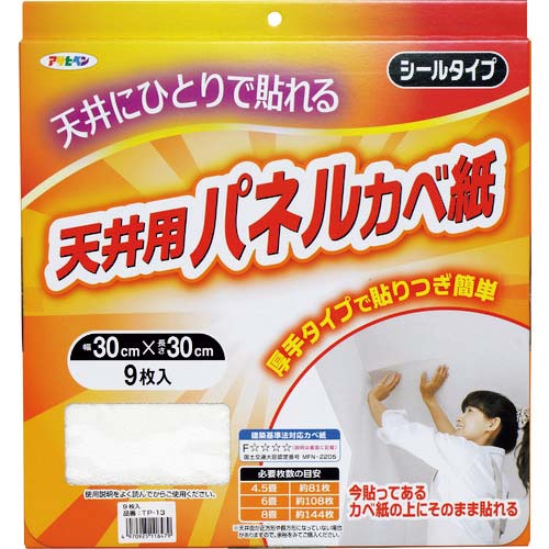 【廃番】アサヒペン 厚手タイプ天井用パネルカベ紙 9枚入り TP-13 118479