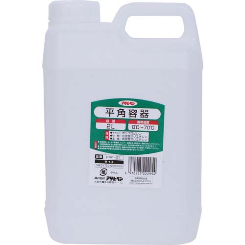 アサヒペン 平角容器 2L 1041-01 222954