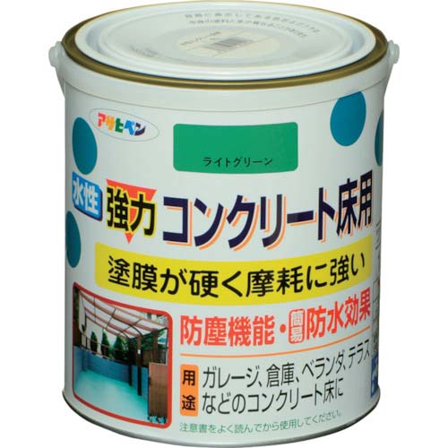 アサヒペン 水性強力コンクリート床用 1.6L ライトグリーン 424266