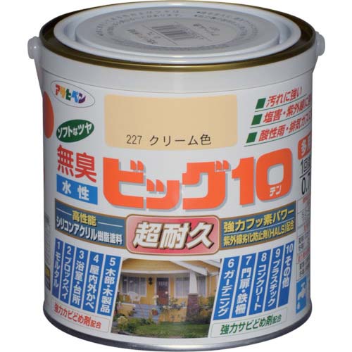アサヒペン 水性ビッグ10多用途 0.7L クリーム色 433169