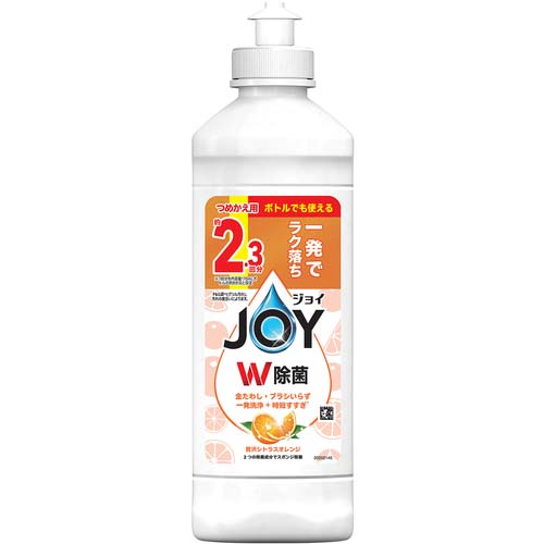 P&G 食器用洗剤 ジョイ W除菌 贅沢シトラスオレンジ キャップ付き つめかえ用 300ml 239068