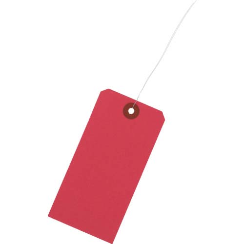 シモジマ 荷札 2号 60×120 赤 1000枚入り 003501704