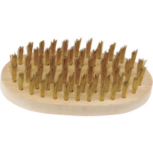 ストロングツール 木柄ワイヤーブラシ 小判型 真鍮線 線径0.15mm 11798