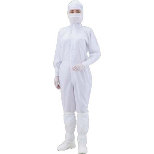 AS 無塵衣 AS197C フード付 白 L 1-7864-03
