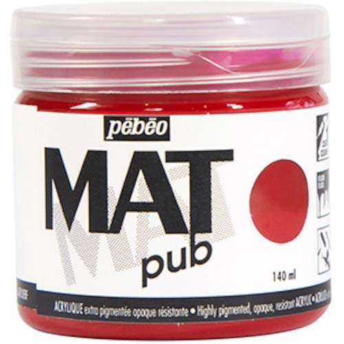 Pebeo マットピュブ 140ml NO.06 マゼンタレッド 256006