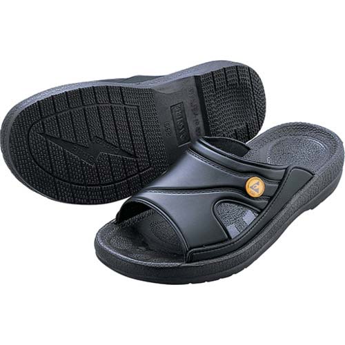 AS アズピュアESDスリッパ 黒 LL 4-1204-01