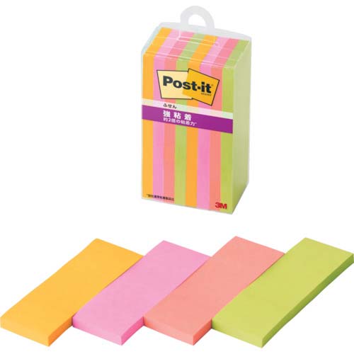 3M ポスト・イット 強粘着ふせん マルチカラー6 500SS-MC-6N