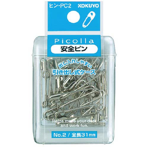 KOKUYO ピコラ 安全ピンNo.2 31mm30本 シルバー ヒン-PC2 50410712