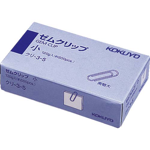 KOKUYO ゼムクリップ 小 23mm 約500本入 クリ-3-5 51098988