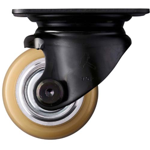 ハンマー 低床式プレートキャスター 自在 車輪径50mm ウレタン車輪 5401S-BAU50