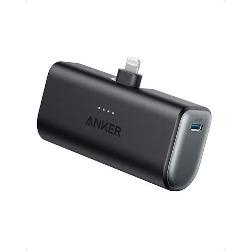 Anker モバイルバッテリー Nano Power Bank (12W, Built-In Lightning Connector) ブラック A1645011