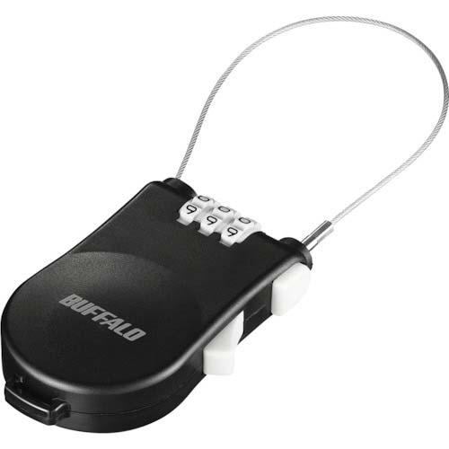 BUFFALO ワイヤー巻き取り式ダイヤルロック BSL10