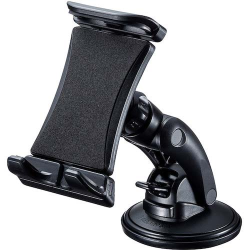 SANWA 車載用タブレットホルダー(吸盤式) CAR-HLD13BK