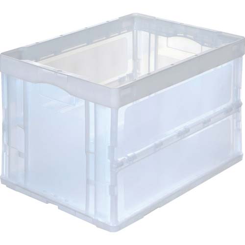 TRUSCO オリコン 折りたたみコンテナ50L 透明 CR-S50N2-TM
