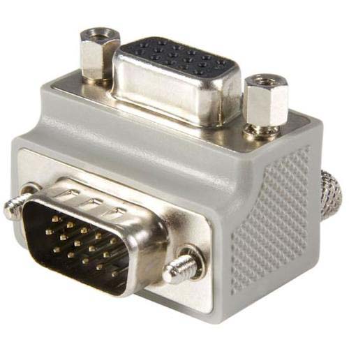 StarTech ディスプレイアダプター/VGA ジェンダーチェンジャー/L型90度/オス-メス/D-Sub 15ピン/延長用中継アダプタ GC1515MFRA1