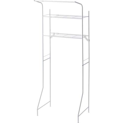 平安伸銅工業 洗濯機ラック ハンガーバー付き マットホワイト HSR-2WH