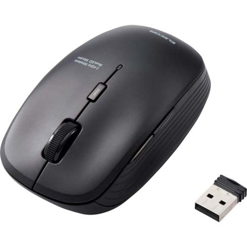 ELECOM BlueLEDマウス 無線 5ボタン 抗菌 ブラック M-BL21DBKBK