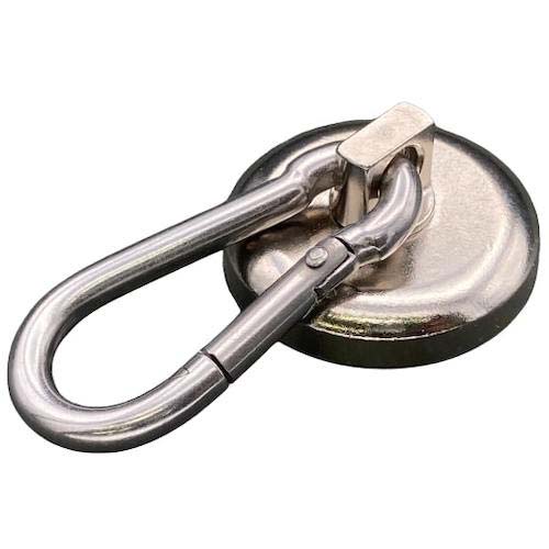 ラクテム 強力マグネット カラビナフック型 Φ36 ゴム付 MHMK36