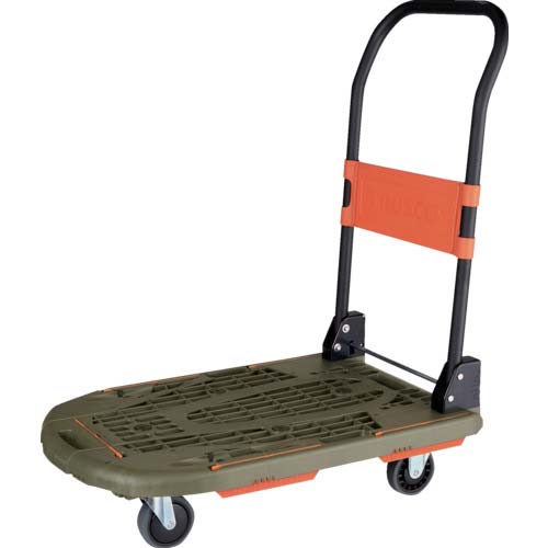TRUSCO 樹脂台車 カルティオ 780X490 折畳 オリーブドラブ MPK780-OD