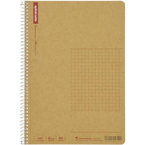 maruman A5 スパイラルノート 方眼罫40枚 N247