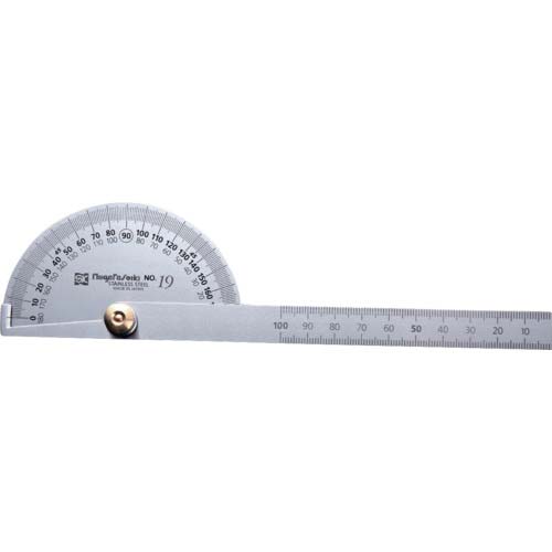 SK プロトラクター No.19 竿部目盛付 ステンレス仕上 PRT-19