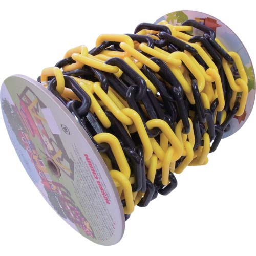 ニッサチェイン プラカラーチェイン 15m巻 黄/黒 R-PW80-Y/BK