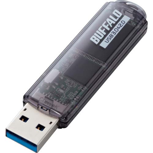 BUFFALO USB3.0対応 USBメモリー スタンダードモデル 32GB ブラック RUF3-C32GA-BK