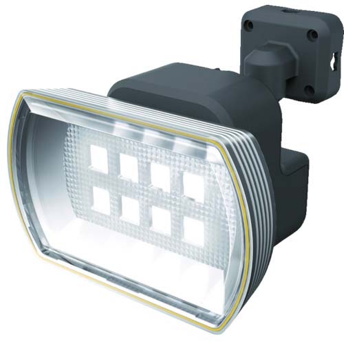 musashi 8Wワイド フリーアーム式LEDソーラーセンサーライト S-80L