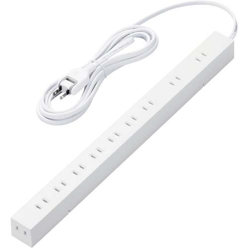 ELECOM 10口タップ 2P 3m ホワイト T-H0103WH