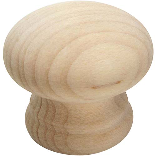 WAKI 木製つまみ 木地 TW-303 28MM