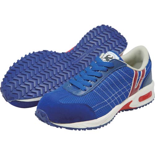 日進 耐滑樹脂先芯入りスニーカー ブルー 25.5cm V2000B-25.5