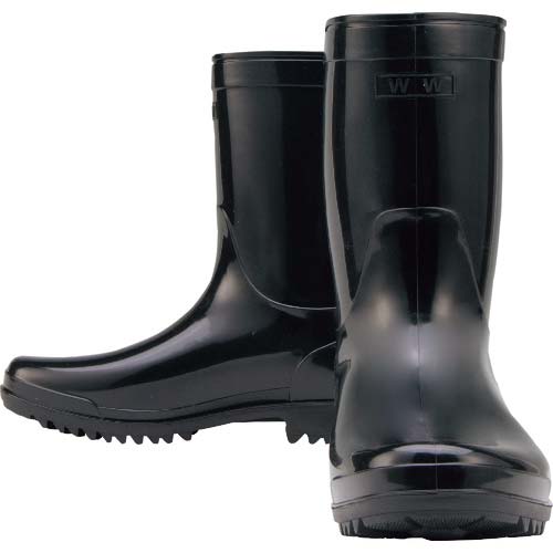 おたふく WW724 作業半長靴・黒 (PVC) 26.5 WW724-265