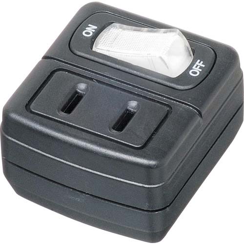 YAZAWA 省エネタップ1個口黒 Y02F110BK