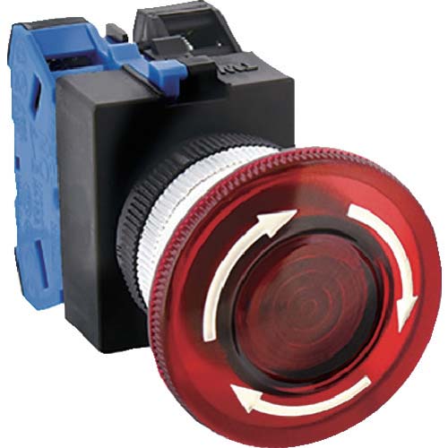 IDEC Φ22プッシュロックターンリセット型照光押ボタンスイッチ AVLW42211DR