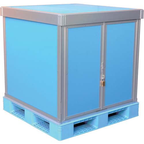 ADF ダンカーゴ一体 1面観音扉・3面パネルタイプ 1100x1100xH600 ブルー DANITP3T11160-BL
