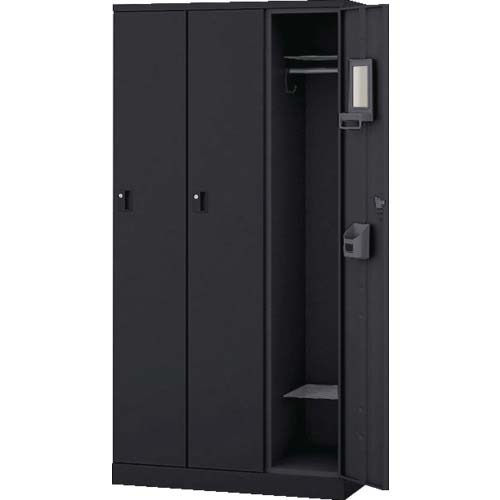 NAIKI ロッカー 3人用 GL型 扉:ブラック/本体:ブラック GL3M-B
