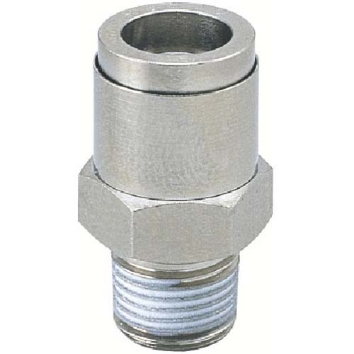 PISCO チューブフィッティング チューブフィッティングブラスストレート チューブ6ネジR1/8ゴムFKM KC6-01-F