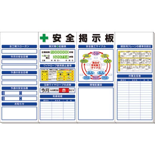 ユニット ◎安全掲示板(大)標準タイプ 313-50A