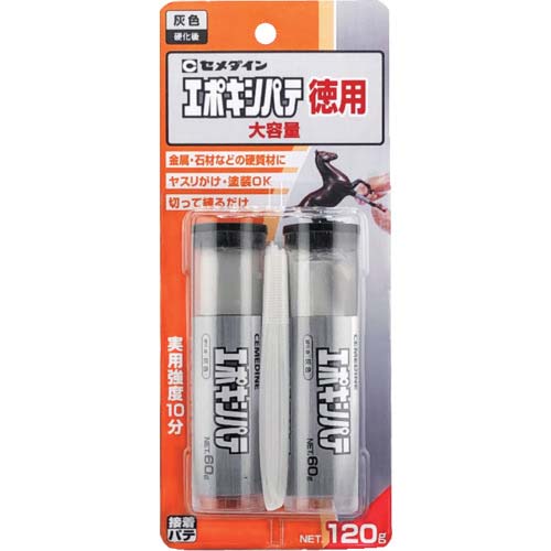 セメダイン エポキシパテ徳用 60g×2本セット(主剤・硬化剤一体型) HC-015
