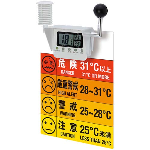 【廃番】ユニット 黒球マルチ熱中症計標識セット(単管用) HO-5861