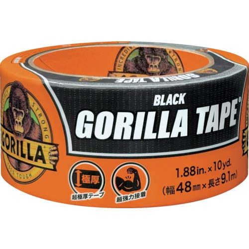 KURE 強力補修テープ ゴリラテープ ブラック 48mm×9.1m×厚さ0.43mm NO1788