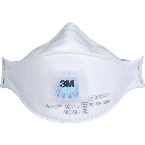 3M Aura 折りたたみ式防護マスク 9211+ N95 10枚/1箱 9211 N