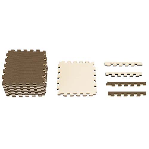 アイリスオーヤマ 110467 リバーシブルジョイントマット モカブラウン/ベージュ JMRV-318-MTB