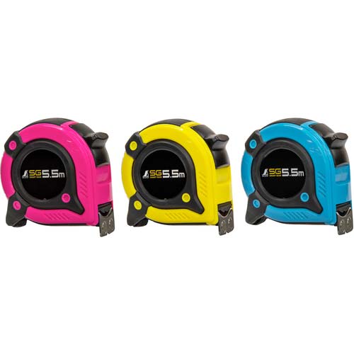 シンワ コンベックス スマートギア 25ー5.5m マグネット爪3色アソート 80392