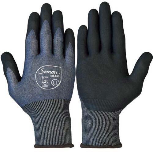 シモン 耐切創手袋 CR-185 ネイビー LL CR185-LL
