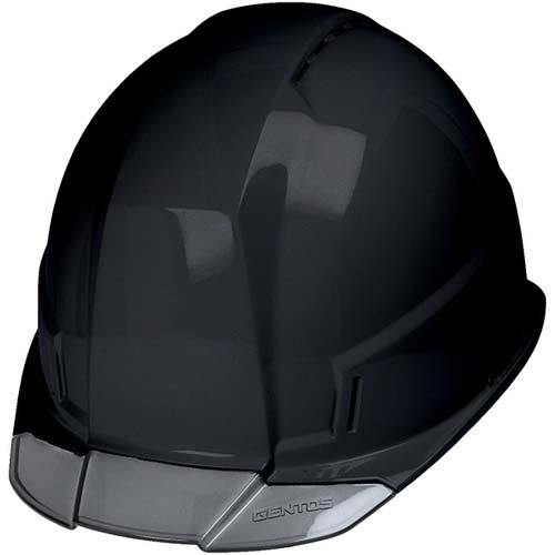 GENTOS ヘルメット GRITAIR+ 溝有 ヘッドライト取付可能 飛来・落下物用 黒 GH02VA-BK