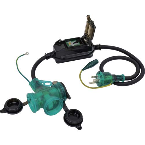 NICHIDO 防雨ポッキン延長ブレーカ 漏電保護専用 PBW-EBT-S